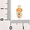 Brass Micro Pave Clear Cubic Zirconia Pendants KK-T075-45G-3
