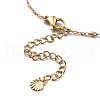 Summer Beach 304 Stainless Steel Shell Shaped Charm Anklets for Women AJEW-AN00658-7