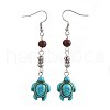 Synthetic Turquoise Dangle Earrings EJEW-JE02976-3