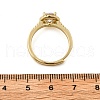 Brass Micro Pave Clear Cubic Zirconia Finger Rings for Women RJEW-U049-06G-5