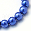 Baking Painted Pearlized Glass Pearl Round Bead Strands X-HY-Q003-14mm-28-2
