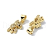 Rack Plating Real 18K Gold Plated Brass Micro Pave Cubic Zirconia Pendants KK-B084-11G-2
