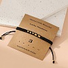 Morse Code Style Stainless Steel Braided String Bracelets for Woman Men PW-WGCCBF0-13-1
