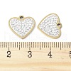 201 Stainless Steel Rhinestone Pendants STAS-V005-05G-03-3