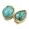 Natural Turquoise Faceted Pendants G-M431-06G-08-2