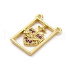 Brass Micro Pave Cubic Zirconia Pendants KK-U066-21B-G-2