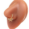 316L Surgical Stainless Steel Cubic Zirconia Dangle Hoop Nose Ring with Charms WG2DADE-34-1