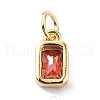 Glass Charms ZIRC-F131-17G-3