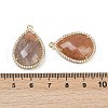 Natural Sunstone Faceted Pendants G-K347-12G-05-3
