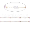 Handmade Glass Butterfly and ABS Plastic Imitation Pearl Beaded Chains CHC-R135-15G-2