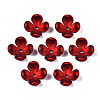 Rubberized Style Opaque Acrylic Bead Caps ACRP-T010-03-1