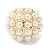 Rack Plating Brass Open Cuff Ring for Women RJEW-F157-01G-2