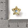 Brass Micro Pave Cubic Zirconia Beads KK-D379-01G-07-3