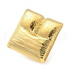 304 Stainless Steel Open Cuff Ring for Women RJEW-B109-06G-01-4
