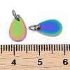 Ion Plating(IP) 304 Stainless Steel Stamping Blank Tag Charms STAS-I311-25RC-2