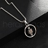 Zinc Alloy Pendant Necklaces NJEW-M211-14C-PB-2