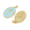 Brass Enamel Pendants KK-R226-09G-3