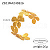 Floral 304 Stainless Steel Cuff Bangles for Women FS-WG30B71-03-1