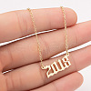 2018 Birth Year Number 201 Stainless Steel Pendant Cable Chain Necklaces FS-WGB5F08-64-1