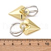 Two Tone Heart Brass Hoop Earrings EJEW-D322-12GP-02B-5