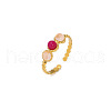 Round Natural Rose Quartz Ring LI0310-1-2