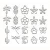 100Pcs 10 Style 304 Stainless Steel Pendants STAS-LS0001-39-1