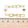 304 Stainless Steel Chain Dangle Stud Earrings for Women EJEW-Q781-30G-2