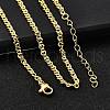 Brass Twisted Chain Necklaces NJEW-M108-18G-4
