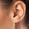 Simple S925 Sterling Silver Lock Hoop Earrings AO0000-4