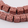 Synthetic Lava Rock Bead Strands G-N0104-8mm-19-1