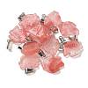 Cherry Quartz Glass Pendants G-B127-16P-05-1