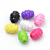 Bumpy Opaque Acrylic Large Hole Beads SACR-Q190-03-1