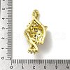 Rack Plating Brass Micro Pave Cubic Zirconia Pendants KK-A210-02C-G-3