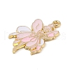 Golden Plated Alloy Eanaml Pendants PALLOY-S184-04G-A-2