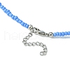 2Pcs 2 Color Glass Seed Beaded Necklace NJEW-FZ00010-5