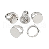 Flat Round Brass Pad Ring Settings MAK-S033-018P-NF-5