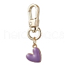 Alloy Enamel Heart Pendant Decorations HJEW-JM02519-4