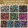   1670Pcs 10 Colors Glass Seed Beads SEED-PH0002-25-4