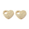 Brass Micro Pave Cubic Zirconia Charms KK-G405-04G-RS-1