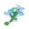 Acrylic Flower Pendants PALLOY-TA00252-01-4