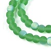 Frosted Transparent Glass Beads Strands GLAA-T032-T4mm-MBB07-3