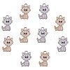 10Pcs 2 Colors Brass Micro Pave Cubic Zirconia Pendants ZIRC-SZ0004-83-1