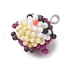 Glass Seed Beaded Pendants PALLOY-MZ00393-3
