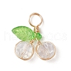 Cherry Glass Pendants PALLOY-JF03470-06-1