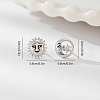 Sun & Moon Vintage Style 925 Sterling Silver Stud Earrings OI3511-5