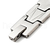Non-Tarnish 201 Stainless Steel Rectangle Watch Band Bracelet BJEW-H550-01P-3