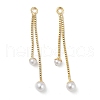 Brass ABS Plastic Pearl Pendants KK-U045-03G-1