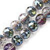 Transparent Electroplate Glass Beads Strands EGLA-N002-34F-F05-1