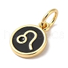 Real 18K Gold Plated Brass Enamel Charms KK-L216-001G-H01-2