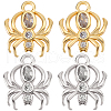 Beebeecraft 10pcs 2 Colors Brass Micro Pave Cubic Zirconia Charms KK-BBC0014-75-1